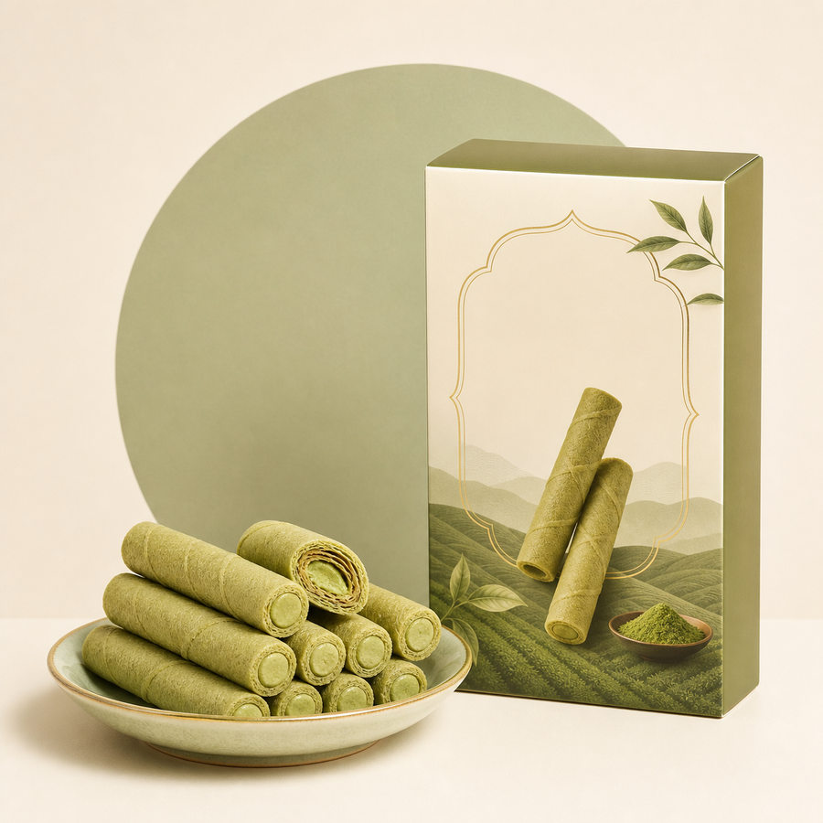 Matcha Wafer Rolls