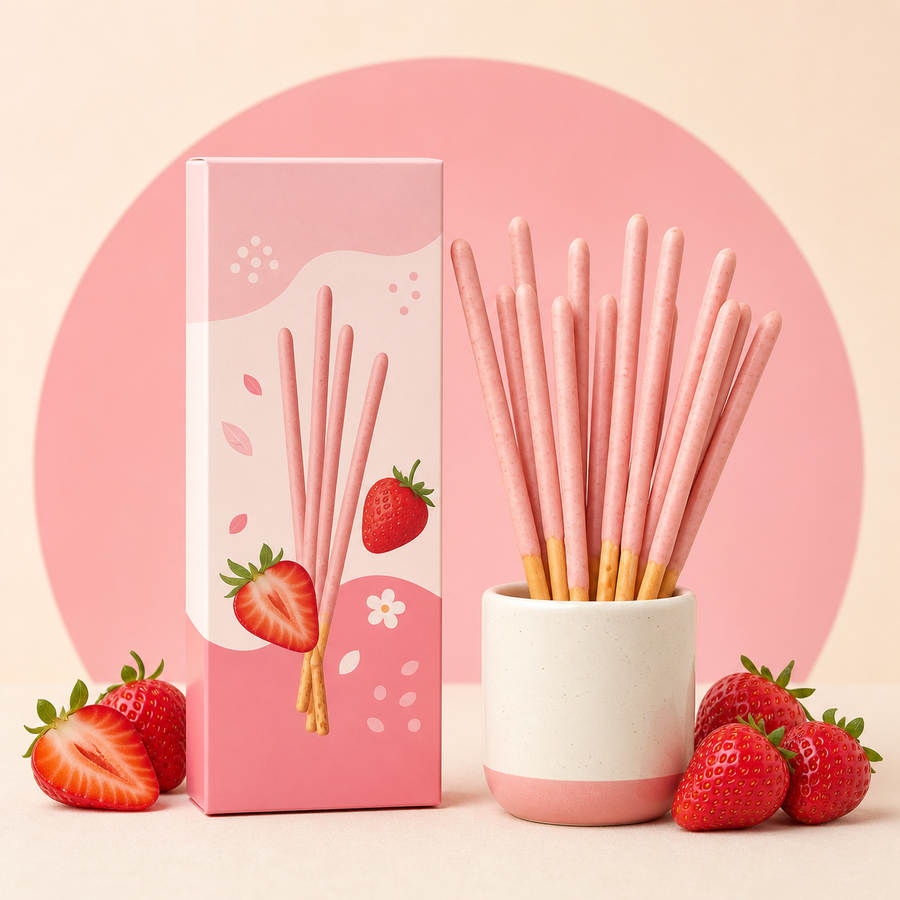 Strawberry Cream Biscuit Sticks