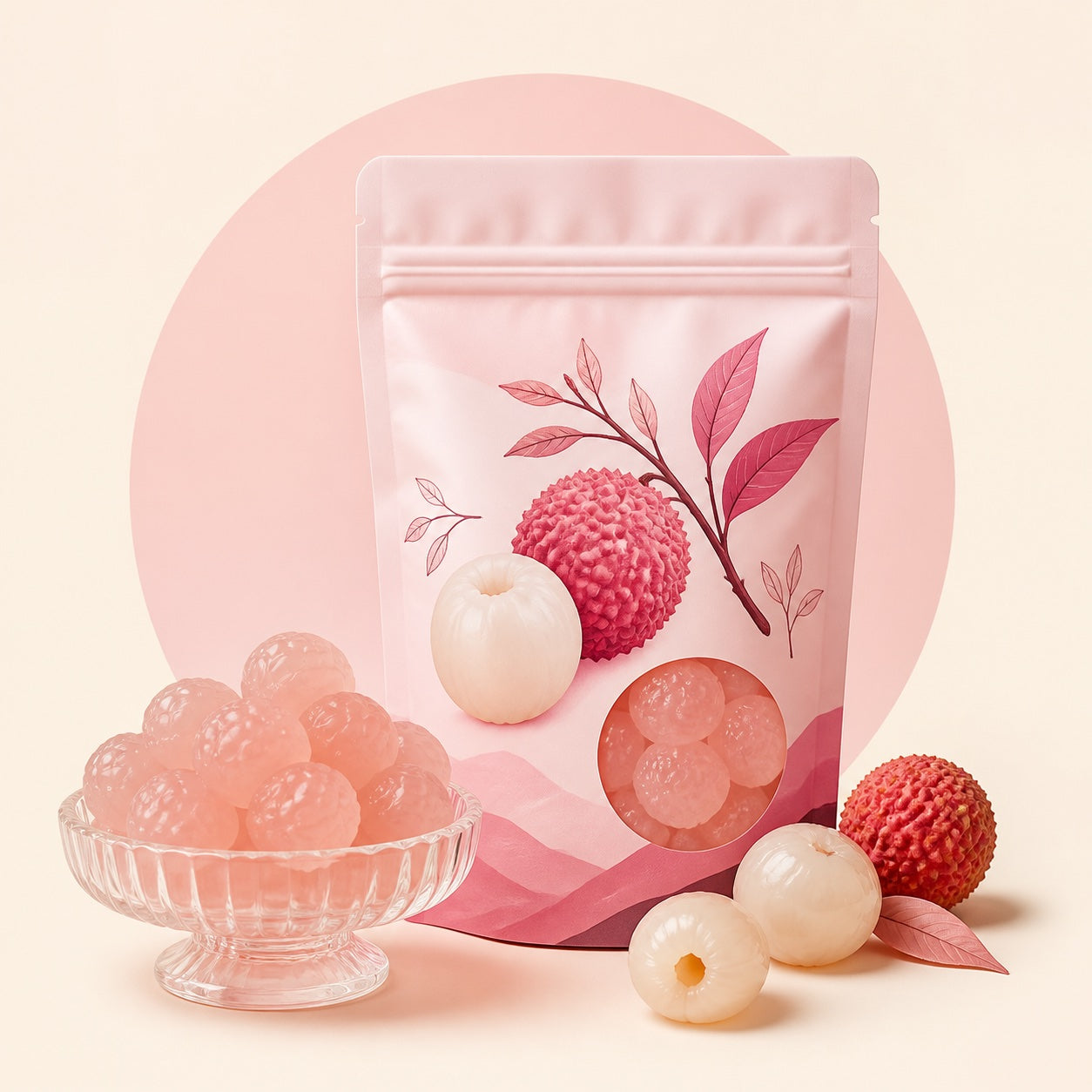 Lychee fruit gummies
